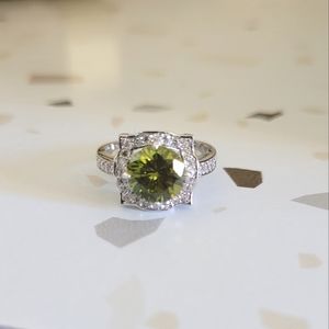 Halo August Birthstone Ring